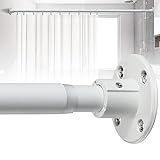 Duschstange 70-190cm, Spannstange Ausziehbar Duschvorhangstange Weiß Matt für Badezimmer, Fenster, Kleiderschrank