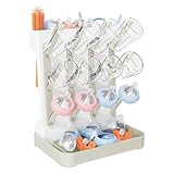 GOURDBRO Trockenständer Babyflaschen, Abtropfgestell Babyflaschen Vertikal, Baby Bottle Drying Rack, Platzsparender Flaschentrockner Halter für Babyflaschen und Babyzubehör