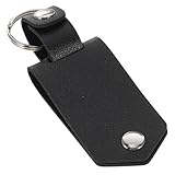 PartyKindom Schlüsselanhänger mit Fotofach Hitzebeständig für DIY Foto Transfer Langlebiger Schwarzer Lederschlüsselanhänger als Praktischer Schlüsselhalter und Persönliches