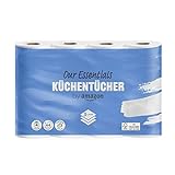 by Amazon Küchenrolle, 3-lagig, 4 Rollen (4 Rollen, 1-er Pack), 64 Blätter pro Rolle, FSC-Zertifiziert