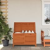 Gecheer Garten Aufbewahrungsbox Rattan Outdoor Storage Deck Box 99x49.5x58.5cm Massivholz Tanne Outdoor Gartenmöbel