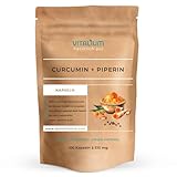 Curcuma + Piperin Extrakt – Hochdosiert: Curcumingehalt eines Beutel entspricht 40.000mg Kurkuma – Hochdosiert aus 95% Extrakt – 100 Kapseln – Laborgeprüft, vegan und in Deutschland produziert