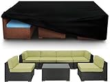 PVPQPR Abdeckung Gartenmöbel Wasserdicht XXL 250x250x100cm/LxBxH Schutzhülle Für Gartenmöbel Rechteckig 420d Oxford-Gewebe Anti-UV Abdeckplane Winterfest Gartentische Abdeckhauben Für Möbelsets