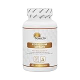 Sowelo - Kalium, Potassium Citrate, 180 Tabletten Kaliumcitrat, Kalium Hochdosiert mit 300 mg in einer Tablette, gut assimilierbares, Hochwertige, Geprüfte Rohstoffe