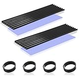 2 StüCk KüHlköRper, M.2 Aluminium KüHlköRper, KüHler-Set Heatsink Mit 70mm X 22mm X 3mm, HalbleitergeräTe KüHler, Cpu-KüHlung FüR M.2 Ssd M2 KüHlköRper, Schwarz