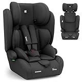 KikkaBoo Auto Kindersitz 9-36 kg i-PASS, Kindersitz ab 1 Jahr, Gruppe 1/2/3, 76–150 cm (15 Monate - 12 Jahre), i-Size, 13-fach verstellbare Kopfstütze, Schwarz