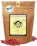 UNCLE SPICE® BIO Rosa Pfefferbeeren - 60g ganzer rosa Pfeffer, rote Schinusbeeren in Premiumqualität – rosa Beeren, roter Pfeffer ganz - Mild-würzig, leicht süßlich & fruchtig – DE-ÖKO-005