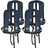 4er-Set 12skipper Rettungsweste 165N ISO mit manueller Auslösung, Navy