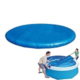 Aufblasbare Poolabdeckung, Poolplane, Staubdichte Whirlpoolfolie Mit Zugschnur Faltbar Für Garten Außenbereich Winter Boden
