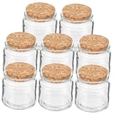 Gadpiparty 8Stücke Leere Kerzendosen mit Holzdeckel Transparente Kerzengläser für DIY Kerzenherstellung Vielseitig Einsetzbar für Cremes Salben Teelichthalter und Mehr