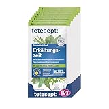 tetesept Meeressalz Erkältungszeit Bad – 10 x 80 g – Gesundheitsbad für die kalte Jahreszeit mit 6 ätherischen Ölen – Wohltuender Badezusatz mit natürlichem Meeressalz