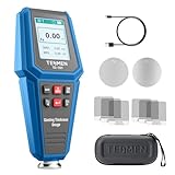 TESMEN TCG-2001 Lackschichtdickenmessgerät für Autos, Digitales Lackmessgerät mit Balkendiagramm, 4-Wege-Farbdisplay mit Hintergrundbeleuchtung, Alarm, Fe/NFe-Sonde – Blau