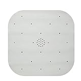 Rayen Duschmatte mit Saugnäpfen aus Gummi, Reifen, Weiß, 45 x 45 cm