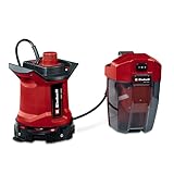 Einhell Akku-Schmutzwasserpumpe GE-DP 18/25 LL Li-Solo Power X-Change (18 V, 7.000 L/h Fördermenge, flachabsaugend, 5 m Förderhöhe, ECO- und BOOST-Modus, ohne Akku)