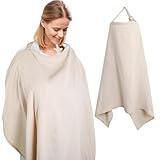 Cozary Stilltuch für Unterwegs, Stillschürze, 76 x 110 cm, Weicher und Atmungsaktiver Stillschal, Baumwolle, Nursing Cover for Breastfeeding Mit Rückenverstellgurt, Verstellbarer Riemen