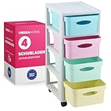 Schubladen aus Kunststoff Plastik Rollwagen | Schubladenturm Aufbewahrungsbox Rollcontainer Aufbewahrungsturm Schubladenschrank