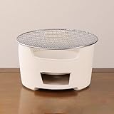 Tragbarer Holzkohlegrill, Holz-Ton-Grill für Outdoor- und Indoor-Kochen, Mehrzweck-Metall-Backblech im Lieferumfang enthalten – ideal für Camping und Hinterhof