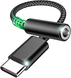USB-C Kopfhöreradapter Mit DAC - Kompatibel Mit iPhone 16 Pro Max/16 Pro/16 Plus/16/15 Pro Max/15 Pro/15, Galaxy S23 S22 S21 S20 - 3,5 mm Klinke
