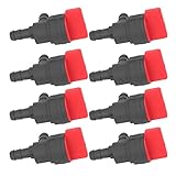 8Pcs 1/4in Kraftstoff Cut Off Ventil 90 Grad Absperrventil Gerade Gas Ventil für für Oregon für MTD für Cub Cadet