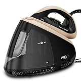 Tristan Auron Dampfbügelstation 2400 W 400g Dampfstoß | 8 bar Dampfdruck - variabler Dampf bis 155 g/min I 1,8 L Wassertank Abschaltautomatik Elite 8 (Schwarz)