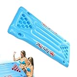 Schwimmender Pong-Tisch – leichtes zusammenklappbares Getränkeset, aufblasbares Bierpong-Set, großes Partyspielzeug, Unterhaltung auf See und Hinterhof für Erwachsene, Act