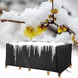 HNKDKJ Outdoor Gartentisch Abdeckung für Gartenmöbel, 310x100x75cm/Länge x Breite x Höhe Rechteckig wasserdichte Abdeckfolie Gartenmöbel Tischplane Outdoor Schutzhülle für Gartentisch Sitzgruppe
