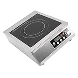 Tragbares Induktions -Kochfeld, Leicht zu Reinigende Induktionskocherbrenner, 3500W Eckscheibe -Bedienfeld Hochtemperaturbeständig für Zuhause (EU -Stecker 220 V)
