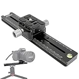 Koolehaoda 240mm Professional Rail Nodal Slide Metall Schnellverschlussklemme, Doppelseitige Klemme kann um 90 ° gedreht Werden, zum Kamera mit Arca Swiss kompatibel (LCB-24R)