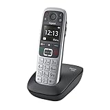 Gigaset E560 - Schnurloses Senioren DECT-Telefon - Notruftaste für 4 SOS-Nummern, seitliche Extra-Laut-Taste, Freisprechen in exzellenter Klangqualität, Tastenfeld mit extragroßen Tasten, silber