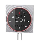 Wireless WiFi Smart Thermostat programmierbare Sprachkontrolle Wasserheizthermostat für Home Square Base AC95 240 V (Schwarz)