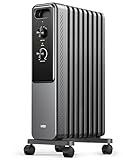 Dreo Ölgefüllter Radiator-Heizkörper mit 9 Rippen, 2000W Leiser Elektrischer Heizstrahler fürs Schlafzimmer, Überhitzungs- & Kippschutz, Einstellbares Thermostat, Kindersicherung, Energiesparend