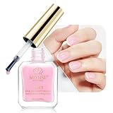 MIZHSE Rosa Nagelhärter mit Farbe 4 in 1 Rillenfüller für Nägel Repair und Protect, Nagelhärter Extra Stark für Brüchige Nägel, Nail Growth Serum Nagelpflege produkte, Rosa Nagelpflege Base Coat 16ML