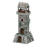 UINOFER Militär Szene Baustein Set, DIY Militärbasen Architektur Modell, WW2 Militärische Wachsames Haus Architektur, Kompatibles 75387 Zubehör (Forest Tower)