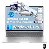 HP Elitebook 660 G11 40.6 cm FHD+ Business Copilot AI Laptop Computer, Intel Ultra 7 155U (Beat i7-1355U), 64GB DDR5 RAM, 1TB PCIe SSD, WiFi 6E, Backlit KB, Fingerprint Reader, Windows 11 Pro, AZ-XUT