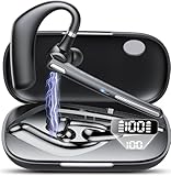 Bluetooth Headset V5.3, 60Hrs Freisprecheinrichtung Wireless Headset mit Dual Geräuschunterdrückung Mic, Mute, Zwei Geräteanschluss, LED Anzeige, IPX7 Wasserdicht, Headset Kabellos für Büro/Geschäft