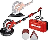 Einhell Trockenbauschleifer TE-DW 225 X (750 W, wechselbarer Schleifteller, Bürstenkranz gefedert, bis 165 cm Teleskop-Stiel, inkl. Schleifscheiben + Gitterleinen im Koffer)