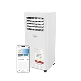 SUNTEC Mobiles Klimagerät Comfort 7.0 Eco R290 APP – Klimaanlage mobil und leise mit Smart App Steuerung – Entfeuchter für Räume bis 25 qm – Mobile Kühlung in Wohnung & Büro – 7.000 BTU – 2.050 Watt