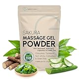 Japanisches Nuru Gel Pulver 50g – Sakura Edition | Wiederverschließbar | Aloe Vera, Seetang, Grüner Tee | Neutral, fleckenfrei | Bis 5L Gel | Made in Japan
