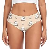 Dallonan Damenunterhose, atmungsaktiv, weiche Bambusfaser, Entenmuster, Cartoon-Charaktermuster, mehrfarbig, XS