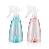 XKQYX 2 Stücke Sprühflaschen 500 ml, Wassersprühflasche Pflanzen, Kunststoff Zerstäuber Sprühflaschen, Mister Sprüher für Hausreinigung, Garten, Friseur, Pflanzen, Blumen - Rosa/Grün