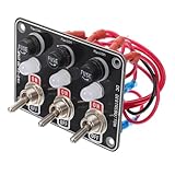 GLEAVI Autoschalter Auto Zubehör Ersatzschalttafel Schalttafel Für Lkw 12/24-v-schalttafel Schalttafel Selber Bauen Wippschalterplatte Schalterplatte Für Boot Busschalttafel Metall