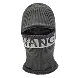 Ronyme Gestrickte für Herren, modische Kapuze für Camping, Outdoor-Sport, Wandern, Reiten, Grau