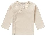 Noppies Unisex Baby U Tee Overlap Ls Rib Nanyuki T Shirt, Ras1202 Oatmeal -P611, 62 EU