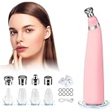 Mikrodermabrasionsgerät Mitesserentferner Porenreiniger, 2-in-1 Diamant Mikrodermabrasion mit 4 Modi 8 Saugköpfe, Mitesser Sauger für Hautverjüngung