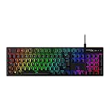 HyperX HX-KB6RDX-UK Alloy Origins, mechanische RGB-Gaming-Tastatur, rote Schalter