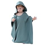 Bademantel Kinder mädchen 86/92, Bademantel Kinder Saugfähiger Lang mit Gürtel Morgenmantel Kinderbademantel Baumwolle mit Kapuze Frottee V-Ausschnitt Bademantel Badeponcho