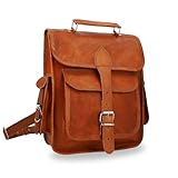 Gusti Lederrucksack Eleanor I Handgefertigter Lederrucksack Damen & Herren | Vintage Rucksack Leder Damen & Herren aus hochwertigem Ziegenleder