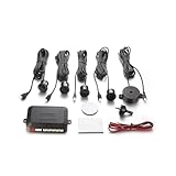 Madlife Garage PDC Parksensoren Rückfahrsystem Rückfahrwarner Einparkhilfe Ultraschallsensor Silber (Schwarz)