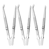 Hoement 6 Teiliges Set Diamantpinzetten Modellbaupinzetten Elektronikpinzetten Nähpinzetten Bastelpinzetten Gerade Präzisionspinzetten Elektronikreparaturpinzetten Modellpinzetten