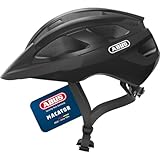 ABUS Rennradhelm Macator - sportiver Fahrradhelm für Einsteiger - auch für Zopfträger/-innen - für Damen und Herren - Schwarz Glänzend, Größe L​